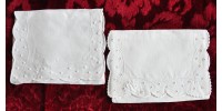 Enveloppes en lin brodé pour serviette de table